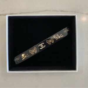 CHANEL Black Resin Hair Barrette